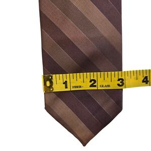 Wembley Brown Striped Necktie 56 x 3 Vintage‎ Repp Tie